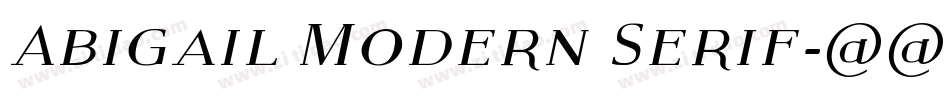Abigail Modern Serif字体转换